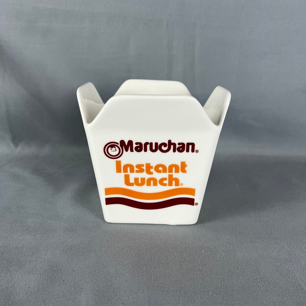 Mad Engine Maruchan Instant Lunch Ceramic Noodle Bowl Takeout Box Shape White